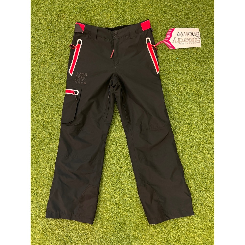 Superdry Snow Sport Full Tech Ski Pants Black Pink‎ Water Resistant 10k
